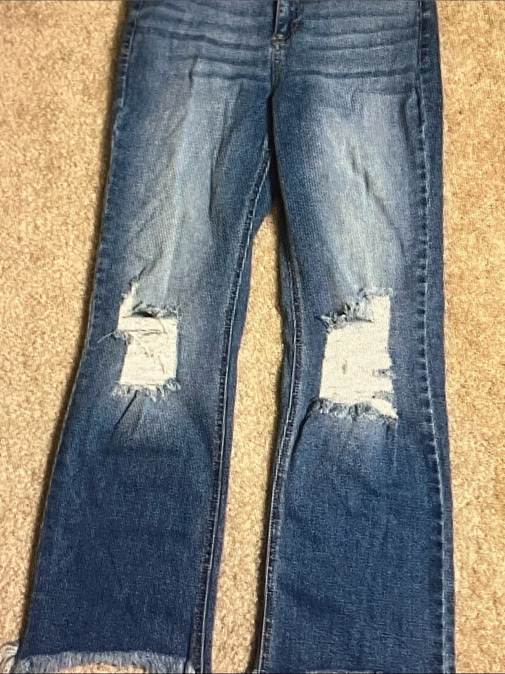 Altar'd State Distressed Blue High-Rise Jeans